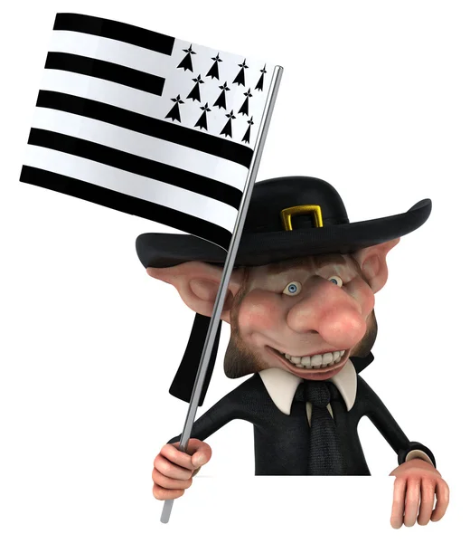 stock image Gentleman with flag