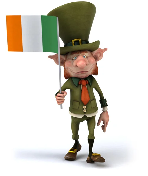 Ірландський джентльмен з прапором — стокове фото