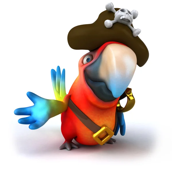 Попугай - пират — стоковое фото