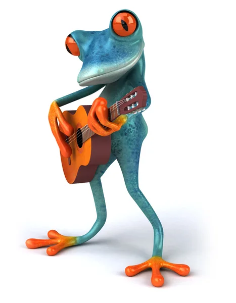 Frog with a guitar — Stock Photo ...