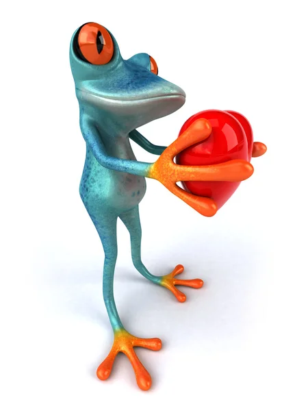 Blue frog Stock Image