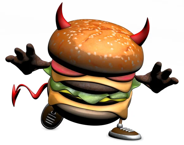 Kötü hamburger — Stok fotoğraf