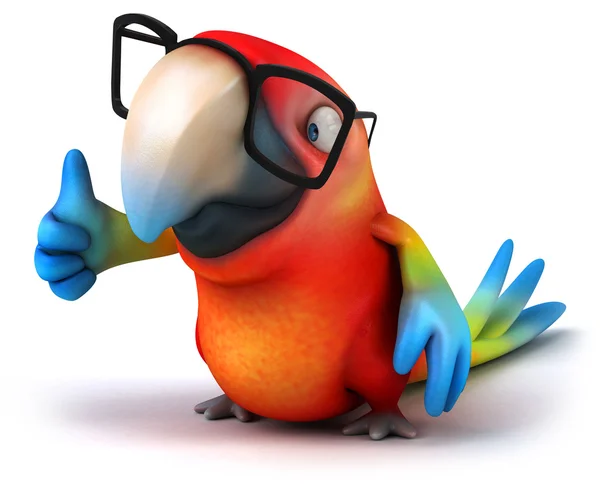 Kul papegoja med glasögon — Stockfoto