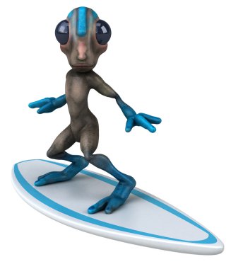 Alien 3d ilustration clipart