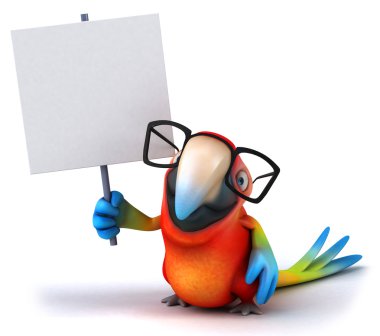 Fun parrot clipart