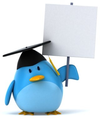 Blue bird graduation clipart