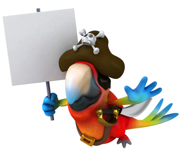 Pirate papegaai 3d — Stockfoto