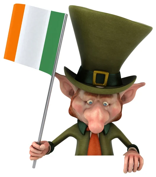 stock image Irish gentleman with flag