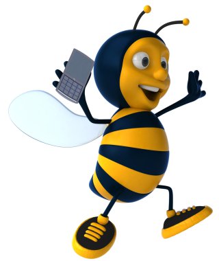 Fun bee clipart