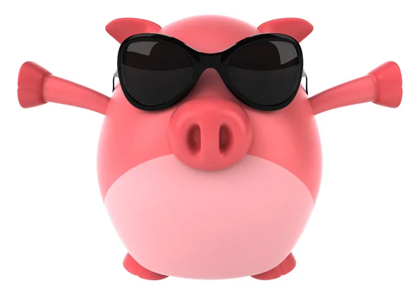 Свині і сонцезахисні окуляри — стокове фото