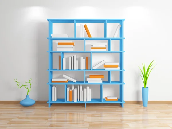 Moderne boekenplank. — Stockfoto