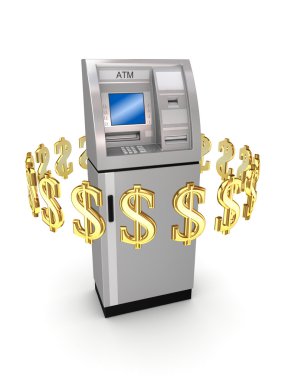 dolar işareti etrafında atm.