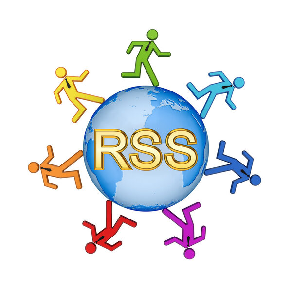 RSS concept.Isolated on white background.3d rendered illustration.
