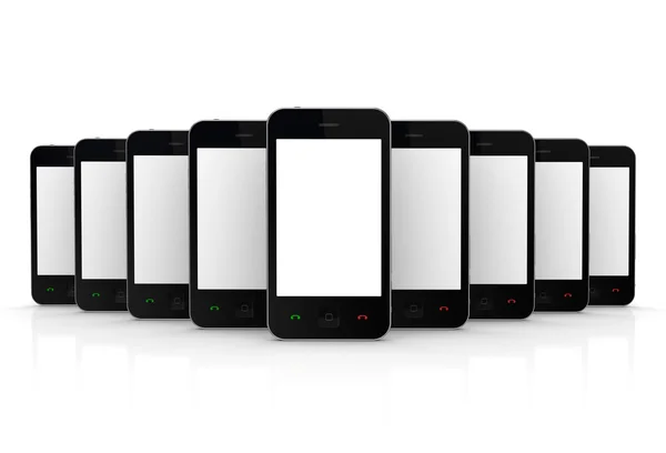Modern cep telefonları dokunmatik ekran. — Stok fotoğraf