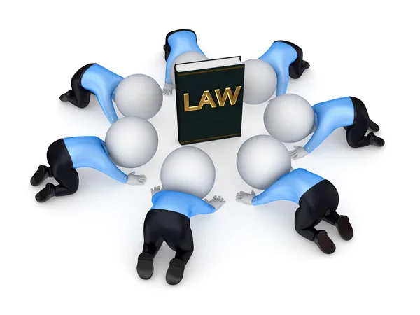 3d small around book of law. — Stock Photo, Image