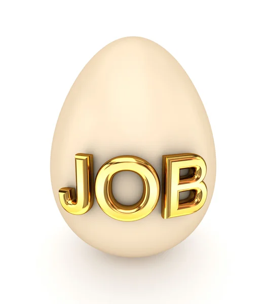 Grande ovo com uma palavra JOB . — Fotografia de Stock