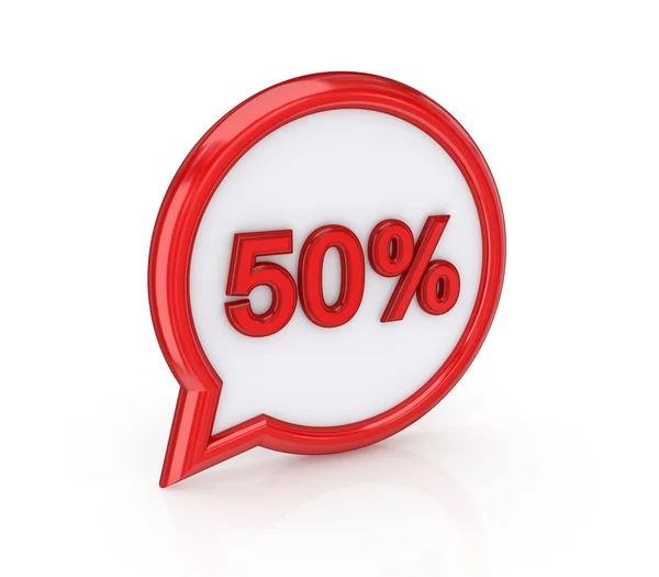50% icon. — Stock Photo, Image