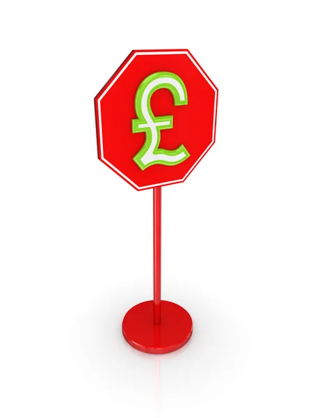 Stylized pound sterling sign. — Stock Photo, Image