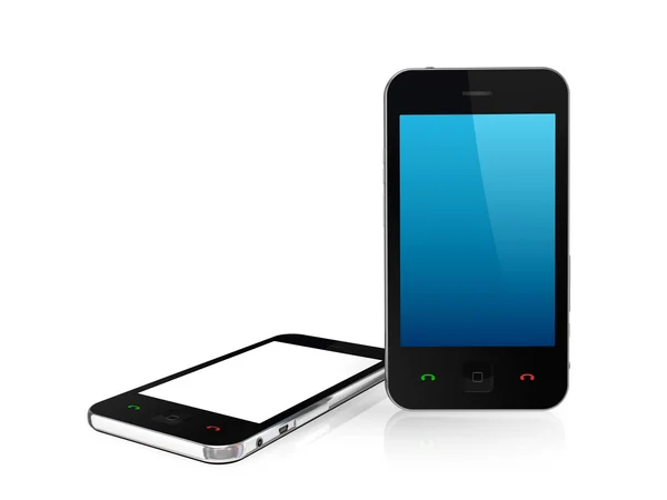 Téléphones mobiles modernes avec écran tactile . — Photo