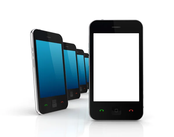 Teléfonos móviles modernos con pantalla táctil . — Foto de Stock