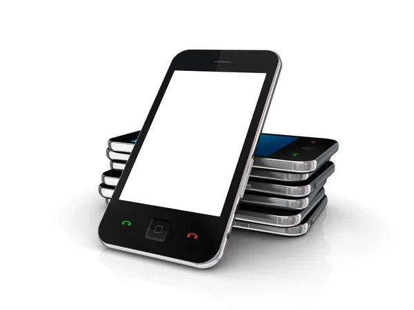 Moderne Mobiltelefone mit Touchscreen. — Stockfoto