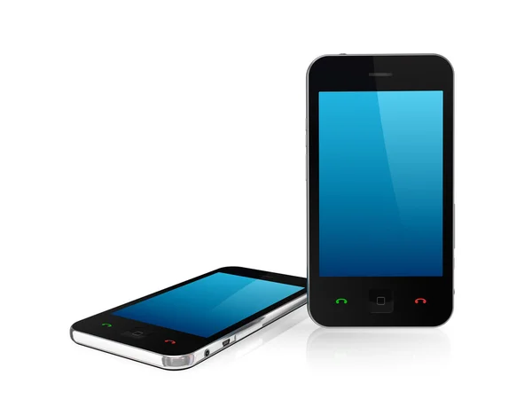 Современные мобильные телефоны с сенсорным экраном . — стоковое фото