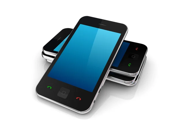 Moderne Mobiltelefone mit Touchscreen. — Stockfoto