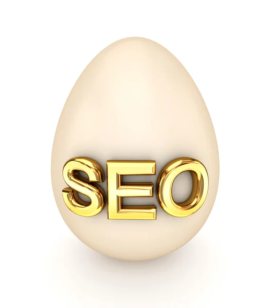 Big egg with a word SEO. — Stock Photo, Image