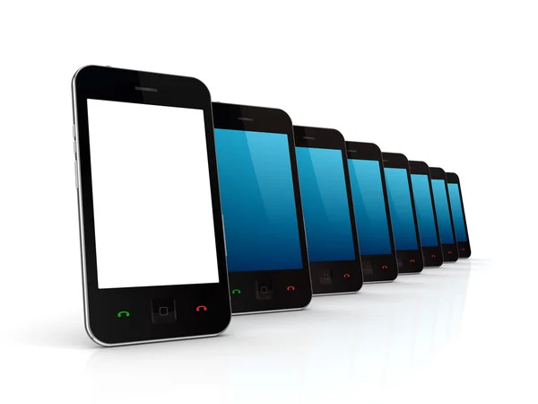 Telefones móveis modernos com tela sensível ao toque . — Fotografia de Stock