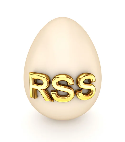 Imza rss ile büyük yumurta. — Stok fotoğraf