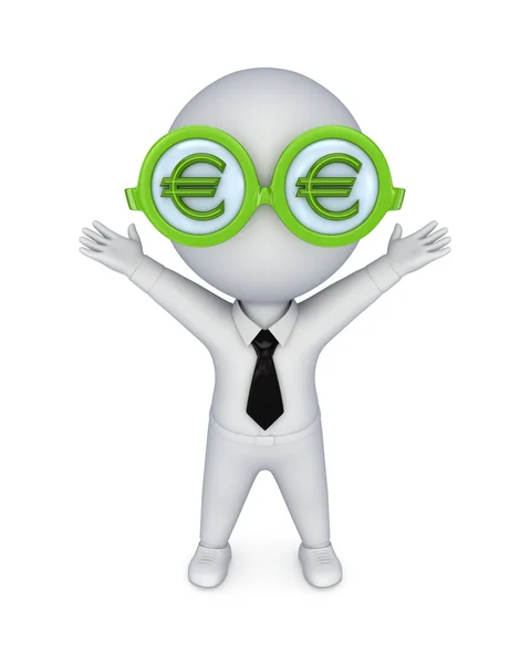 Hypnotiska euro glasögon. — Stockfoto