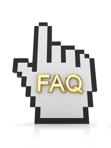 Word FAQ y cursor grande . — Foto de Stock