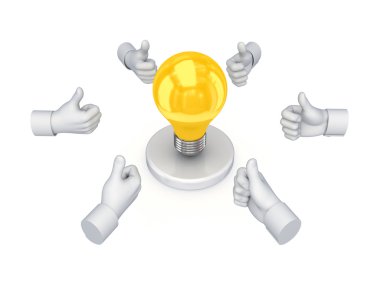 el başparmak yukarıya fikir simgesinden.