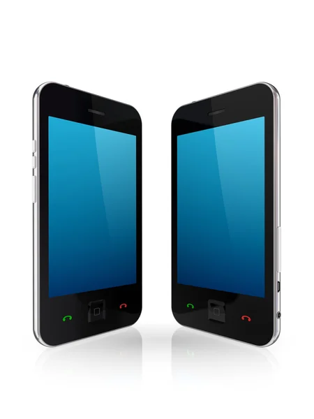 Moderna mobiltelefoner med pekskärm. — Stockfoto