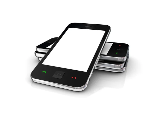 Moderne mobiele telefoons met touchscreen. — Stockfoto