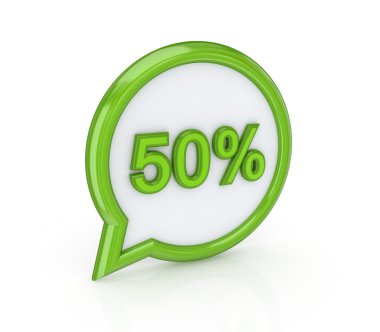 50% icon. clipart