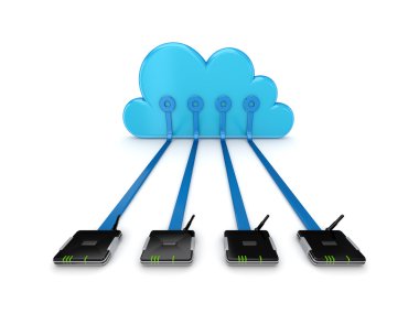 Cloud computing concept. clipart