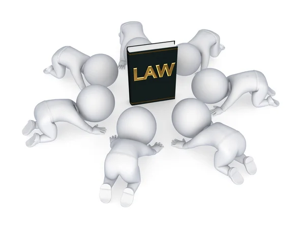 3D-kleine rond boek van wet. — Stockfoto