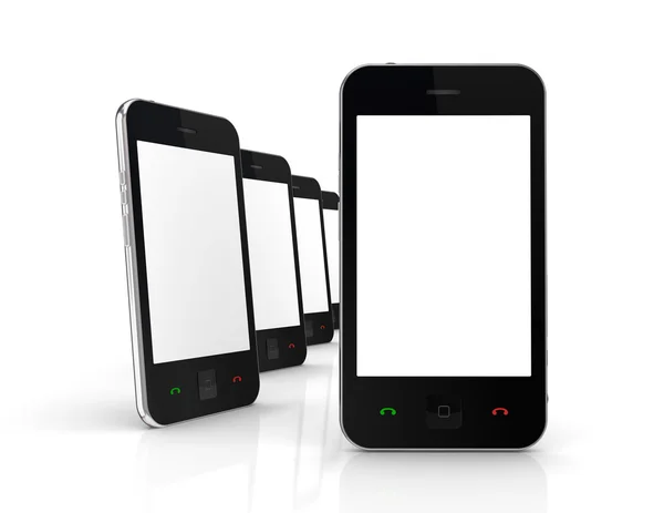 Moderne mobiele telefoons met touchscreen. — Stockfoto
