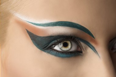 Open eye closeup with makeup clipart