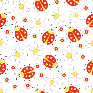 Ladybug seamless clipart