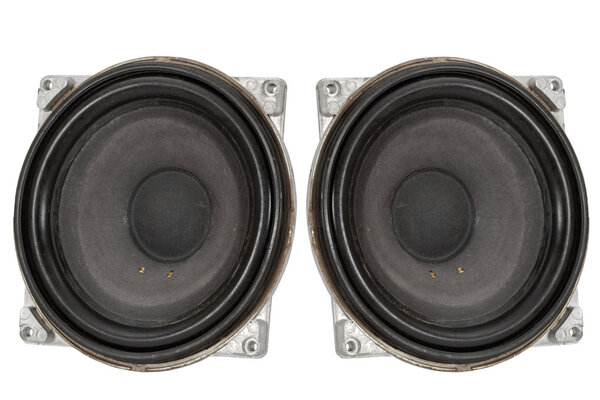 Big speakers, isolated on a white background