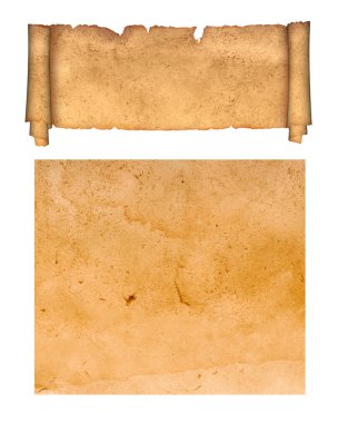 Scroll of parchment and old paper texture.