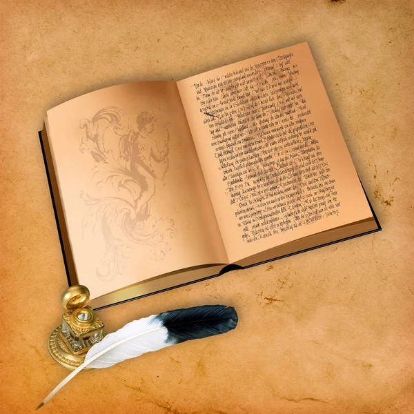 An old open book. — Stock Photo, Image