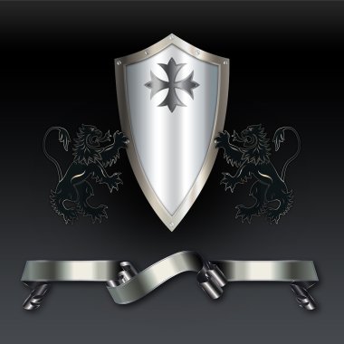 Heraldic shield. clipart