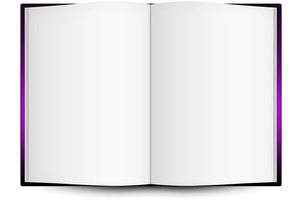 En öppen bok om en vit bakgrund. — Stockfoto
