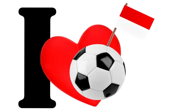Futbol topu seviyorum — Stok fotoğraf