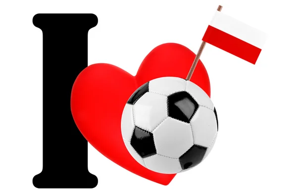 Kocham piłki nożnej — Zdjęcie stockowe