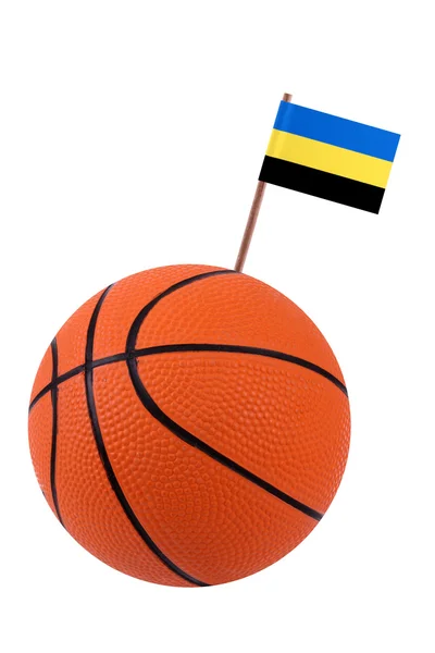 Волейбол с национальным флагом — стоковое фото