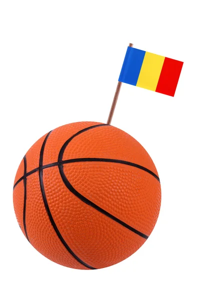 Volley-ball avec un drapeau national — Photo